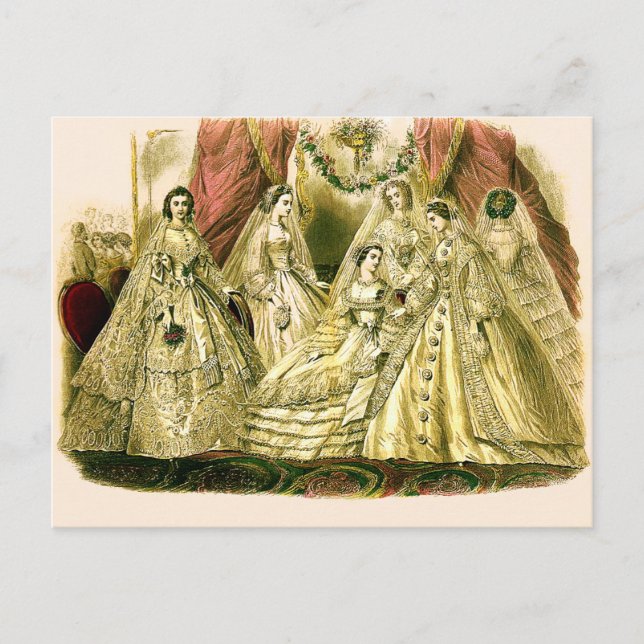 Viktorianische Hochzeit Postkarte (Vorderseite)