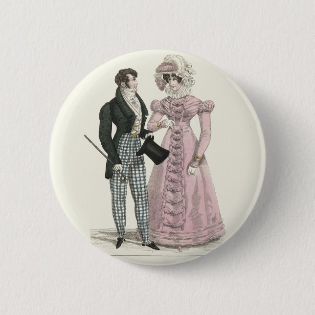Viktorianische Hochzeitsfrau Dressy Fashion Button (Vorderseite)