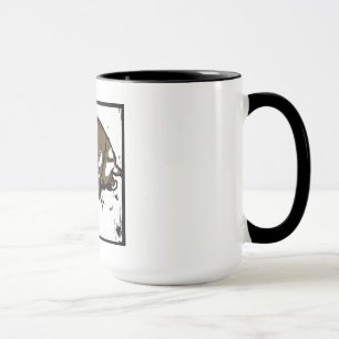 Viktorianische Holzfällschweine auf Tasse