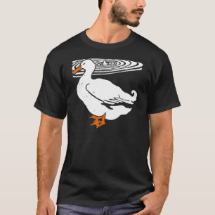 Viktorianische Holzschnitt-Ente auf T-Shirt