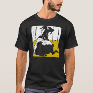 Viktorianische Holzschnitt-Ziege auf T-Shirt