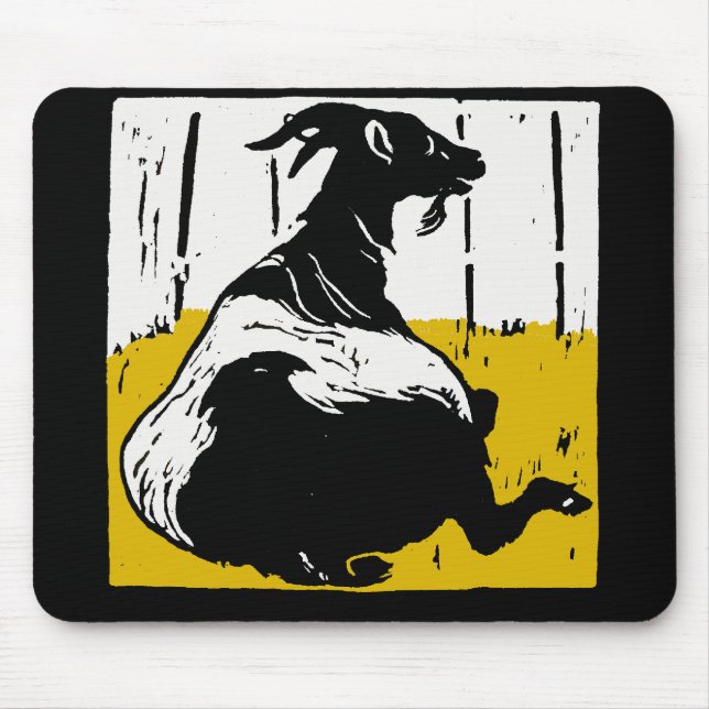 Viktorianische Holzziegenmousepad Mousepad (Vorne)