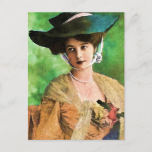 VIKTORIANISCHE HÜBSCHE DAME POSTKARTE