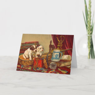 Viktorianische Hunde und Sachen Karte