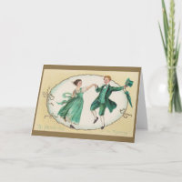 Viktorianische Irish Dance St. Patrick's Day Card
