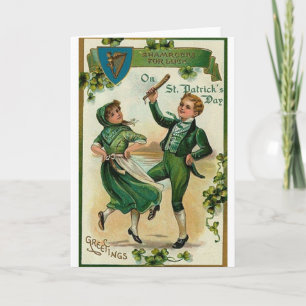 Viktorianische Irish Jig St. Patrick's Day Card Karte