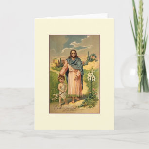 Viktorianische Jesus Religious Ostergrußkarte Feiertagskarte