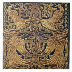 Viktorianische Jugendstilbuchabdeckung Fliese