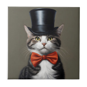 Viktorianische Katze Fliese