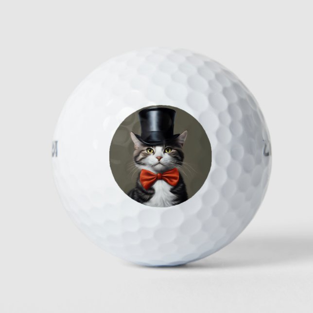 Viktorianische Katze Golfball (Vorderseite)
