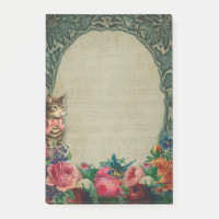 Viktorianische Katzen und Blume