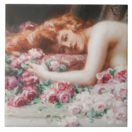 Viktorianische Keramik Fliese