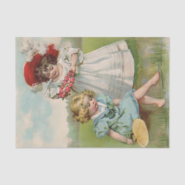 Viktorianische Kinder Seidenpapier (Vorderseite)