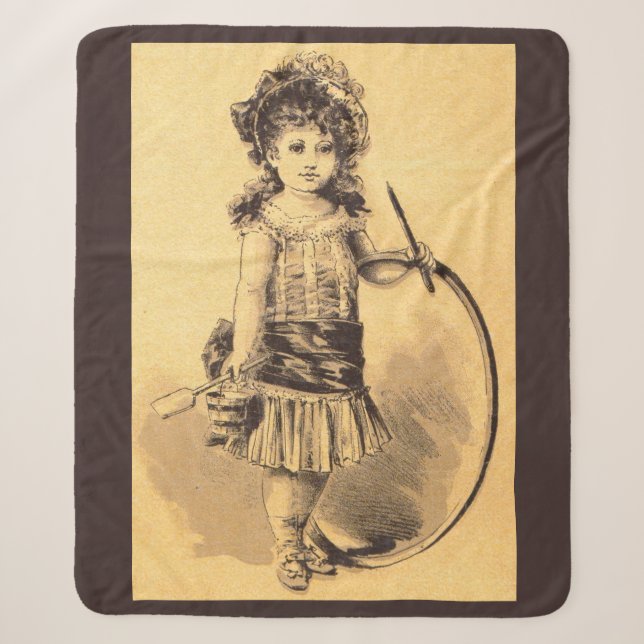 Viktorianische kleine Mädchenkollektion Sherpadecke (Vorderseite)