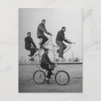 Viktorianische komische Stuntmen Fahrrad fahren