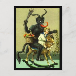 Viktorianische Krampuspostkarte Feiertagspostkarte