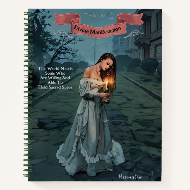 Viktorianische Lady Candle Light PositiveQuote Jou Notizbuch (Vorderseite)