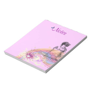 Viktorianische Lady ColorSplash Notepad Notizblock