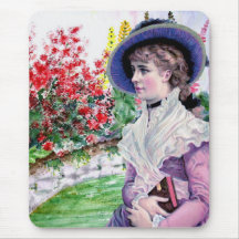Viktorianische Lady Design Mouse Pad