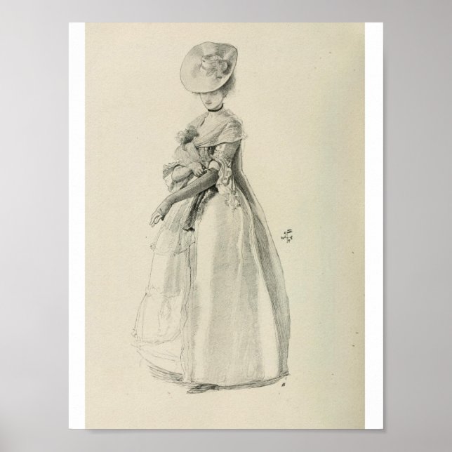 Viktorianische Lady Fashion Poster (Vorne)