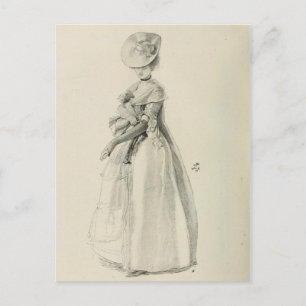 Viktorianische Lady Fashion Postkarte