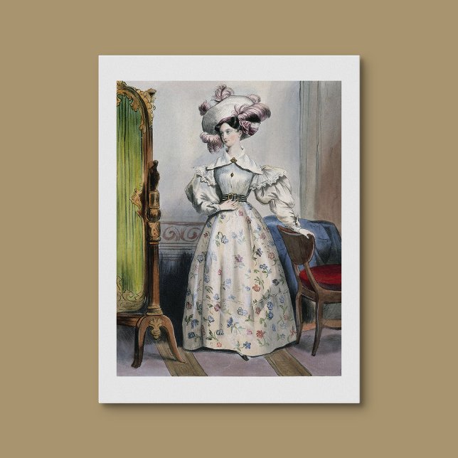Viktorianische Lady in Floral Skirt - Elegant Vint Poster (Von Creator hochgeladen)