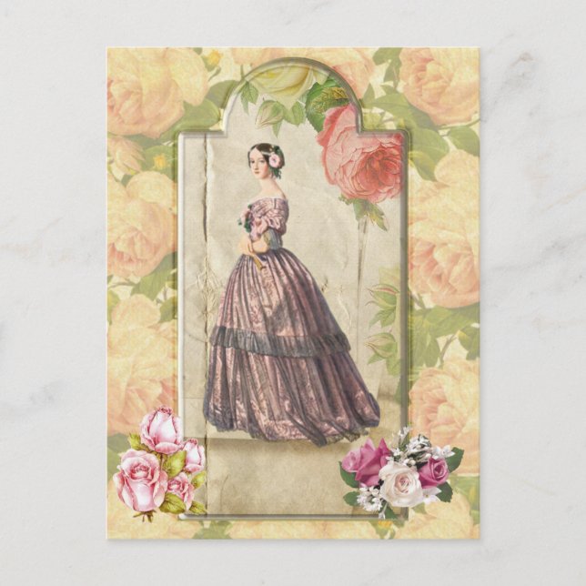 Viktorianische Lady Postkarte (Vorderseite)