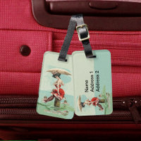 Viktorianische Lady Umbrella Ocean Roter Anzug