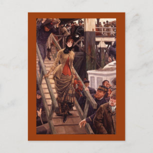 Viktorianische Lady Verließ das Schiff Postkarte