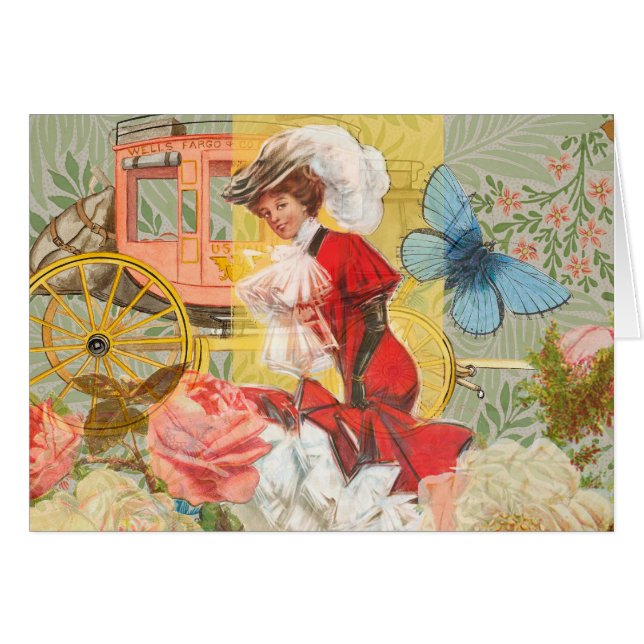 Viktorianische Lady Woman Fun Carriage (Vorderseite (Horizontal))