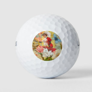 Viktorianische Lady Woman Fun Carriage Golfball