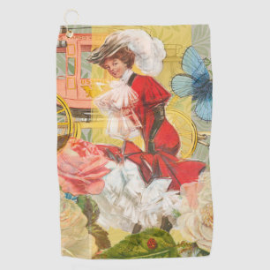 Viktorianische Lady Woman Fun Carriage Golfhandtuch