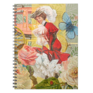 Viktorianische Lady Woman Fun Carriage Notizblock