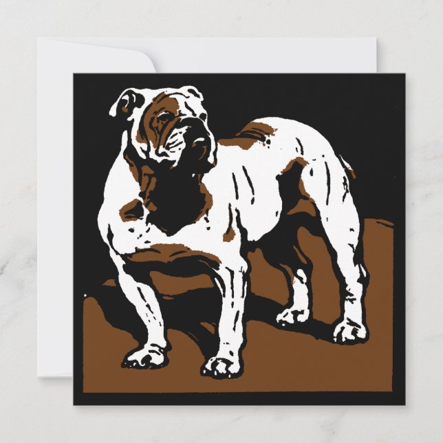 Viktorianische Landtiere, englischer Bulldog Ankündigung (Vorderseite)