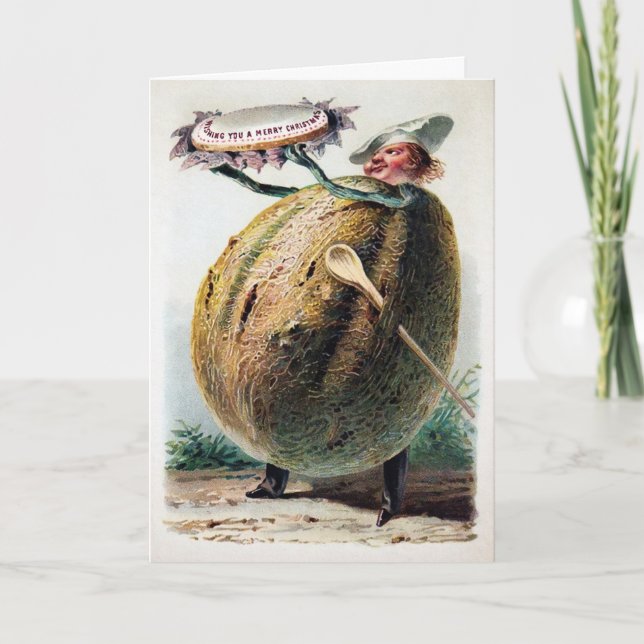 Viktorianische Lebensmittel Feiertagskarte (Vorderseite)