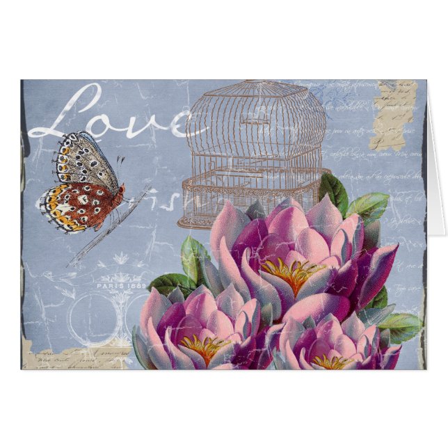 Viktorianische Liebe Gedanken Träume Butterfly Bir (Vorderseite (Horizontal))