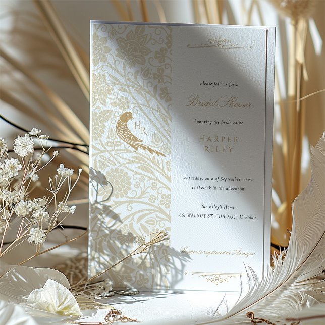 Viktorianische Love Bird Bridal Dusche Einladung (Von Creator hochgeladen)