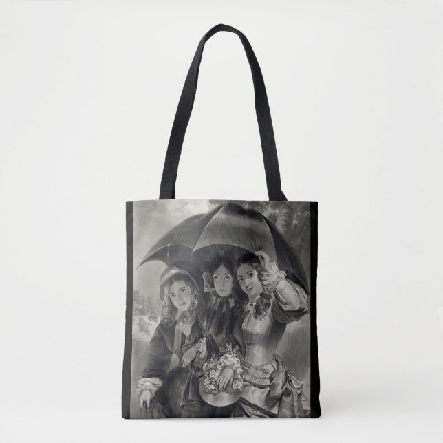 Viktorianische Mädchenschirme Regentag viktorianis Tasche (Vorderseite)