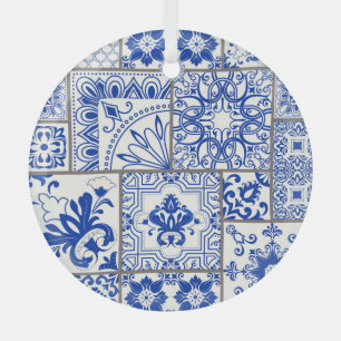Viktorianische Majolika: Patchwork-Fliesenmuster. Ornament Aus Glas