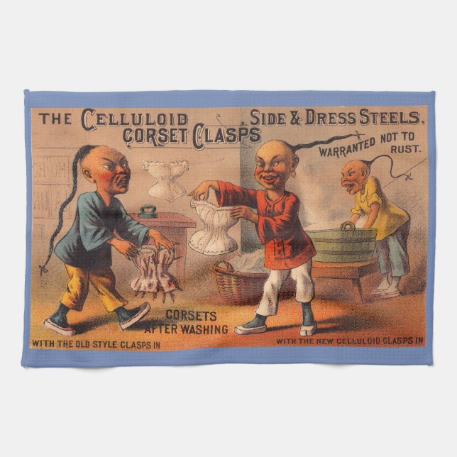 Viktorianische Markenkartenklammern Geschirrtuch (Horizontal)