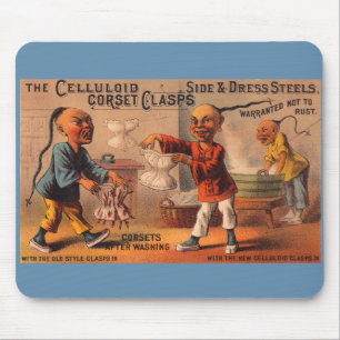 Viktorianische Markierungsklammern auf Zelluloid-H Mousepad