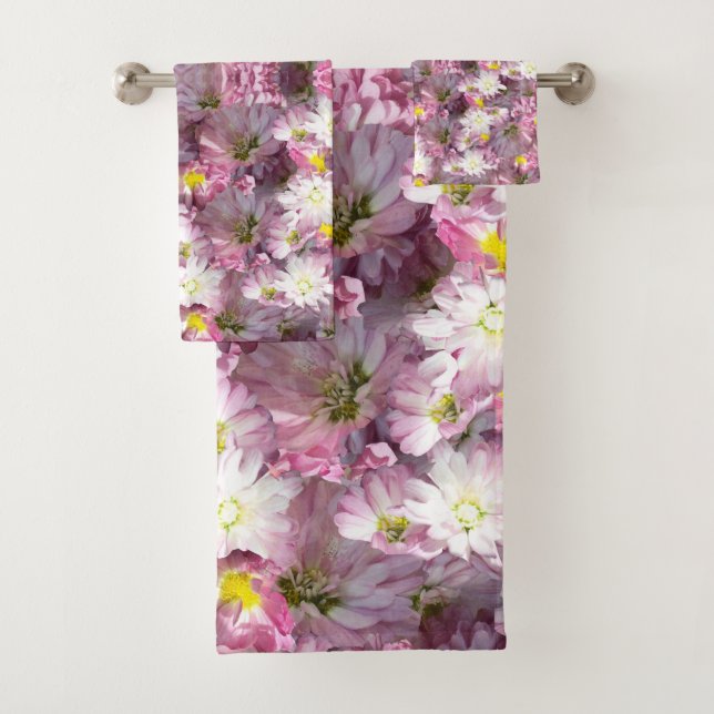 Viktorianische Mauve-Blume  Badhandtuch Set (Insitu)