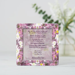 Viktorianische Mauve Floral Wedding Einladung