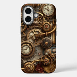 Viktorianische Mechanik - Messing und Uhrwerk Art iPhone 16 Hülle