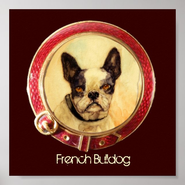 VIKTORIANISCHE MINIATURE HUND PORTRAITS Französisc Poster (Vorne)