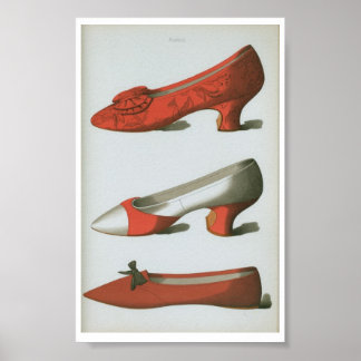 viktorianische Mode Shoe Plate XX Art Poster