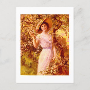 Viktorianische Mode, Vintager Stil Postkarte