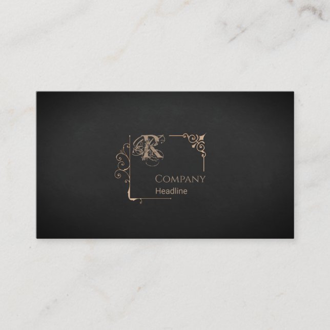Viktorianische Monogramm-Visitenkarte Visitenkarte (Vorderseite)