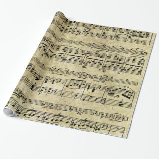 Viktorianische Musik-Blatt-Tapete Geschenkpapier