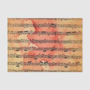 Viktorianische Musik-Blatt-Tapete Seidenpapier